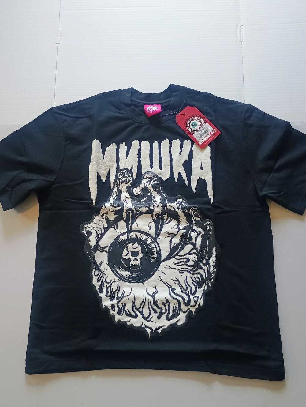 Mishka NYC Black Men's T-shirt with Eye Design Sz Medium